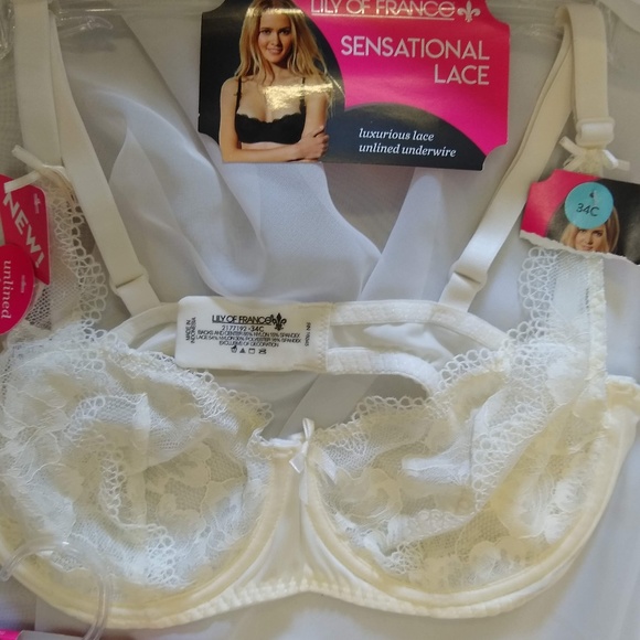 NWT Luxurious White Lace Bra Lingerie - Picture 2 of 8